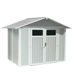 Sale Casetta da giardino in pvc "utility 4" grigio-verde e bianco 295x188x236 cm - cod. ab804138 Casette Da Giardino