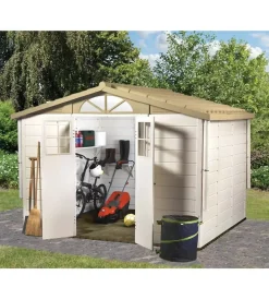 Garofalo Casette Da Giardino|Casetta da giardino in pvc "tuscany evo 280" l.309 x p.261 x h.225 cm