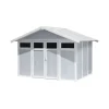 Hot Casetta da giardino in pvc "utility 7" grigio-azzurro e bianco 370x298x250 cm - cod. 22807137 Casette Da Giardino