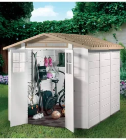 Garofalo Casette Da Giardino|Casetta da giardino in pvc "tuscany evo 240" l.229 x p.262 x h.220