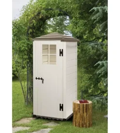 Sale Casetta da giardino in pvc "tuscany 80 pag." l.96,5 x p.96,5 x h.203 Casette Da Giardino