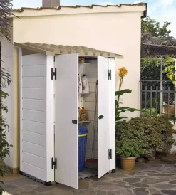 Garofalo Casette Da Giardino|Casetta da giardino in pvc "tuscany 100.2p" l.139 x p.95 x h.201