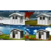 Casetta da giardino in pvc "deco 7" grigio e bianco 370x298x250 cm - cod. 22907235 Casette Da Giardino