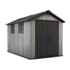 Best Casetta da giardino "oakland 7511" in duotech colore grigio con porta battente doppia 230x350x242 cm Casette Da Giardino