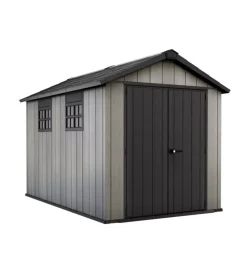 Best Casetta da giardino "oakland 7511" in duotech colore grigio con porta battente doppia 230x350x242 cm Casette Da Giardino