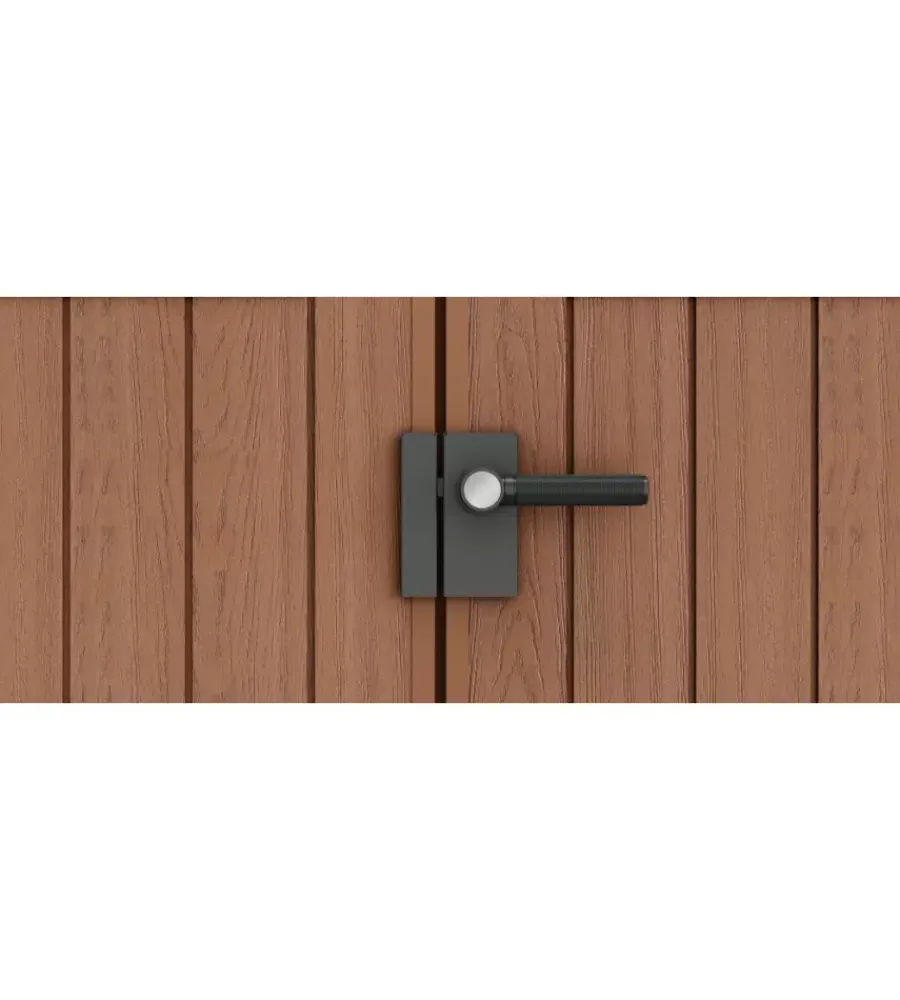 Keter Casette Da Giardino|Casetta da giardino "darwin 6x8" in evotech+ colore marrone con porta battente doppia 190x244x221 cm