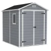 Online Casetta da giardino "manor 6x8" in resina colore grigio con porta battente doppia 185,8x236,8x227 cm Casette Da Giardino