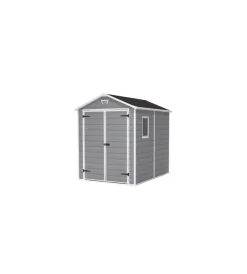 Online Casetta da giardino "manor 6x8" in resina colore grigio con porta battente doppia 185,8x236,8x227 cm Casette Da Giardino