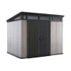 Casette Da Giardino-Keter Casetta da giardino "artisan 9x7" in duotech colore grigio con porta battente doppia 277x218x226 cm