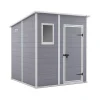 Casette Da Giardino-Keter Casetta da giardino "manor pent 6x6" in resina colore grigio con porta battente singola 183,5x185x200 cm