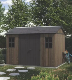 Casette Da Giardino-Keter Casetta da giardino "apex 7511/1175" in resina marrone doppia opzione montaggio 230x350x246 cm