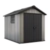 Keter Casette Da Giardino|Casetta da giardino "oakland 759" in duotech colore grigio con porta battente doppia 229x287x242 cm