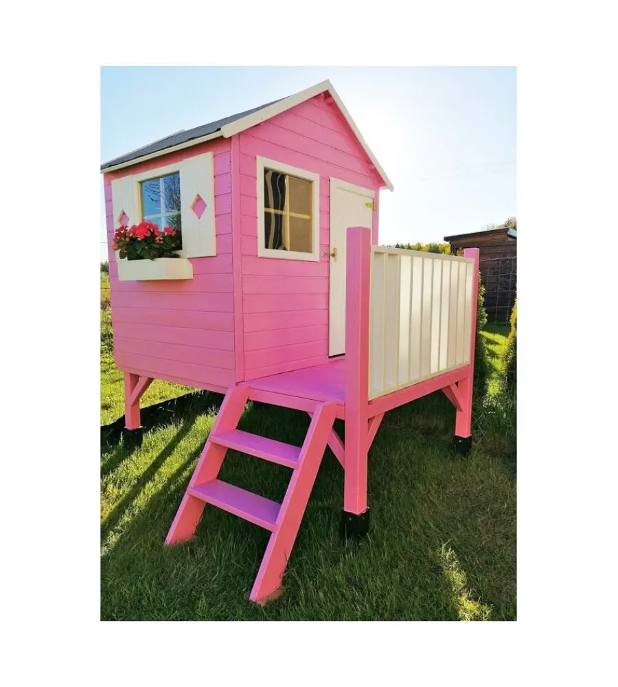 Casetta da giardino per bambini in legno "tomek" 174x123x212 cm Casette Da Giardino
