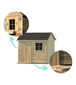 Casette Da Giardino-Domus Casetta da giardino per bambini in legno