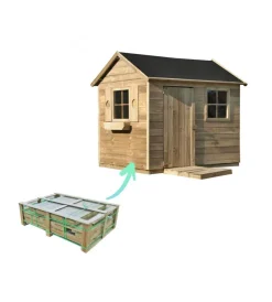 Casette Da Giardino-Domus Casetta da giardino per bambini in legno