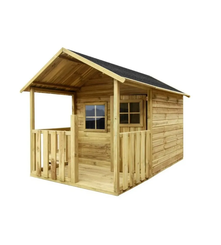 Domus Casette Da Giardino|Casetta da giardino per bambini in legno "blanka" 139x237x165 cm
