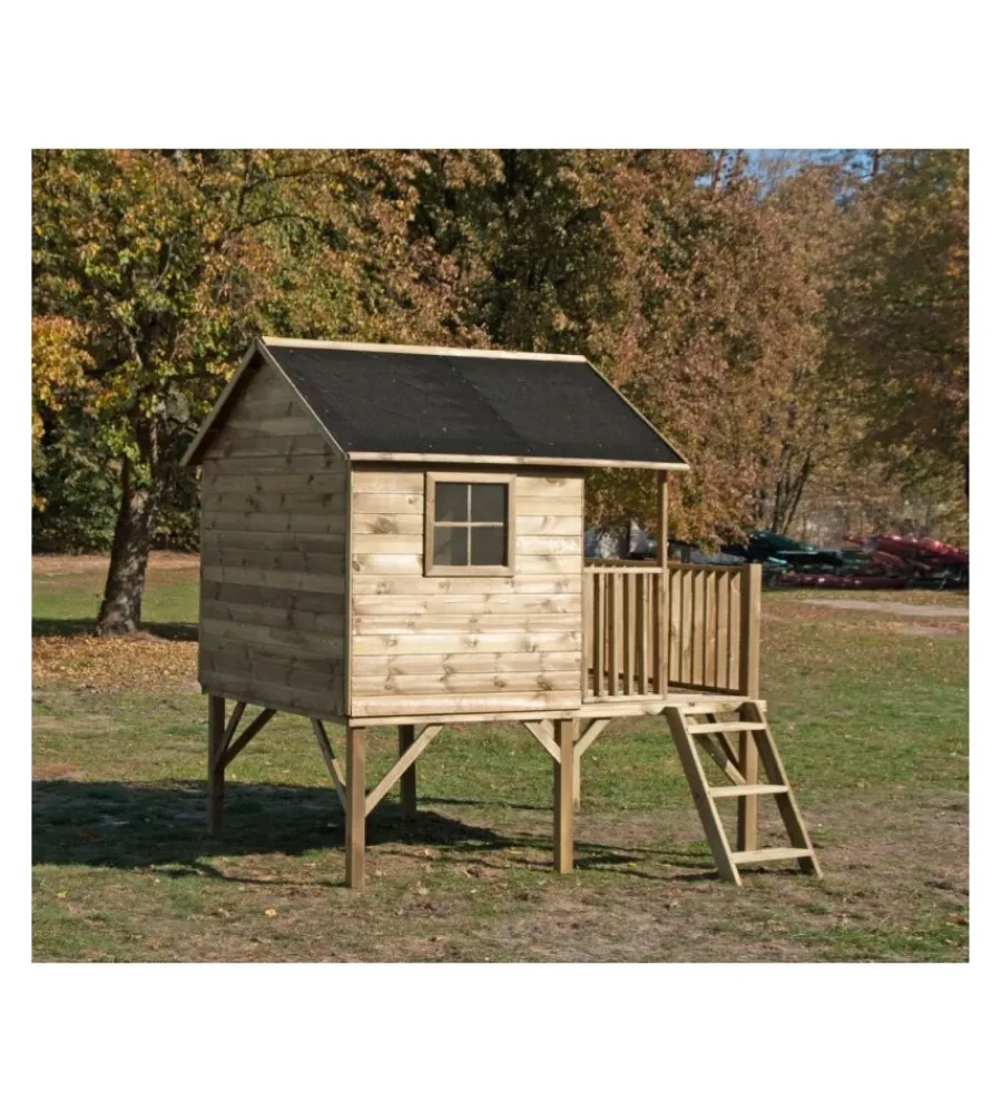 Clearance Casetta da giardino per bambini "leonardo" in legno 175x226x250,5 cm Casette Da Giardino