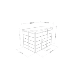 ArtPlast Casette Da Giardino|Casetta da giardino prefabbricata in pvc e alluminio 