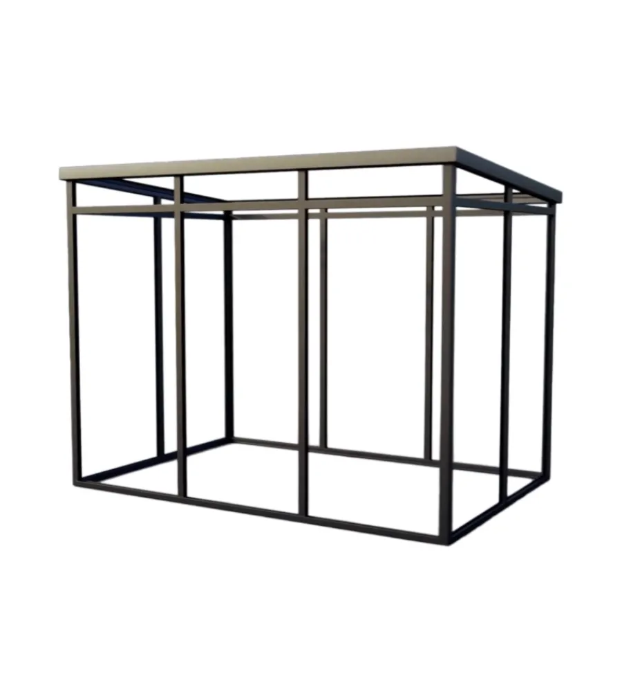 ArtPlast Casette Da Giardino|Casetta da giardino prefabbricata in pvc e alluminio "modulare" nero e grigio 3x3 mt