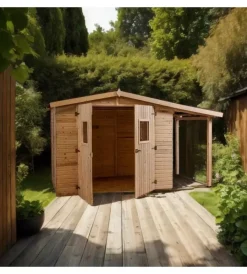 Sale Casetta in legno da giardino "eden" in abete rosso massiccio 370x187x210 cm Casette Da Giardino