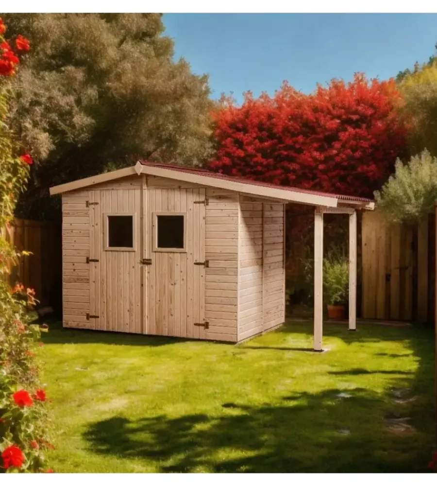 Sale Casetta in legno da giardino "eden" in abete rosso massiccio 370x187x210 cm Casette Da Giardino