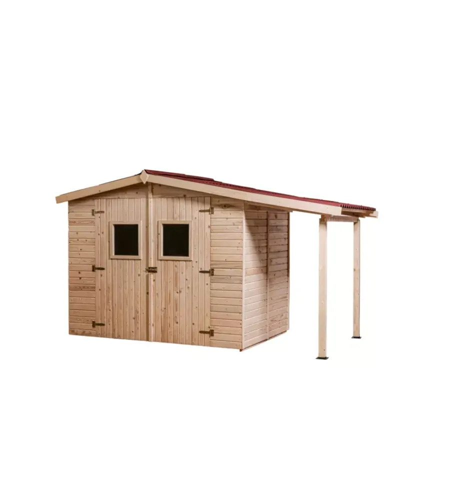 Sale Casetta in legno da giardino "eden" in abete rosso massiccio 370x187x210 cm Casette Da Giardino