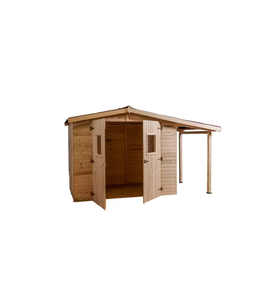 Sale Casetta in legno da giardino "eden" in abete rosso massiccio 370x187x210 cm Casette Da Giardino
