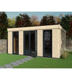 Hot Casetta in legno da giardino prefabbricata decor et jardin "decor home 21mq" in abete bianco nordico 497x497x250 cm Casette Da Giardino