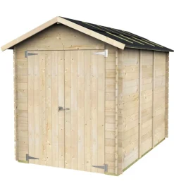 Alce Casette Da Giardino|Casetta in legno da giardino "fiamma" in abete 178x273x226 cm