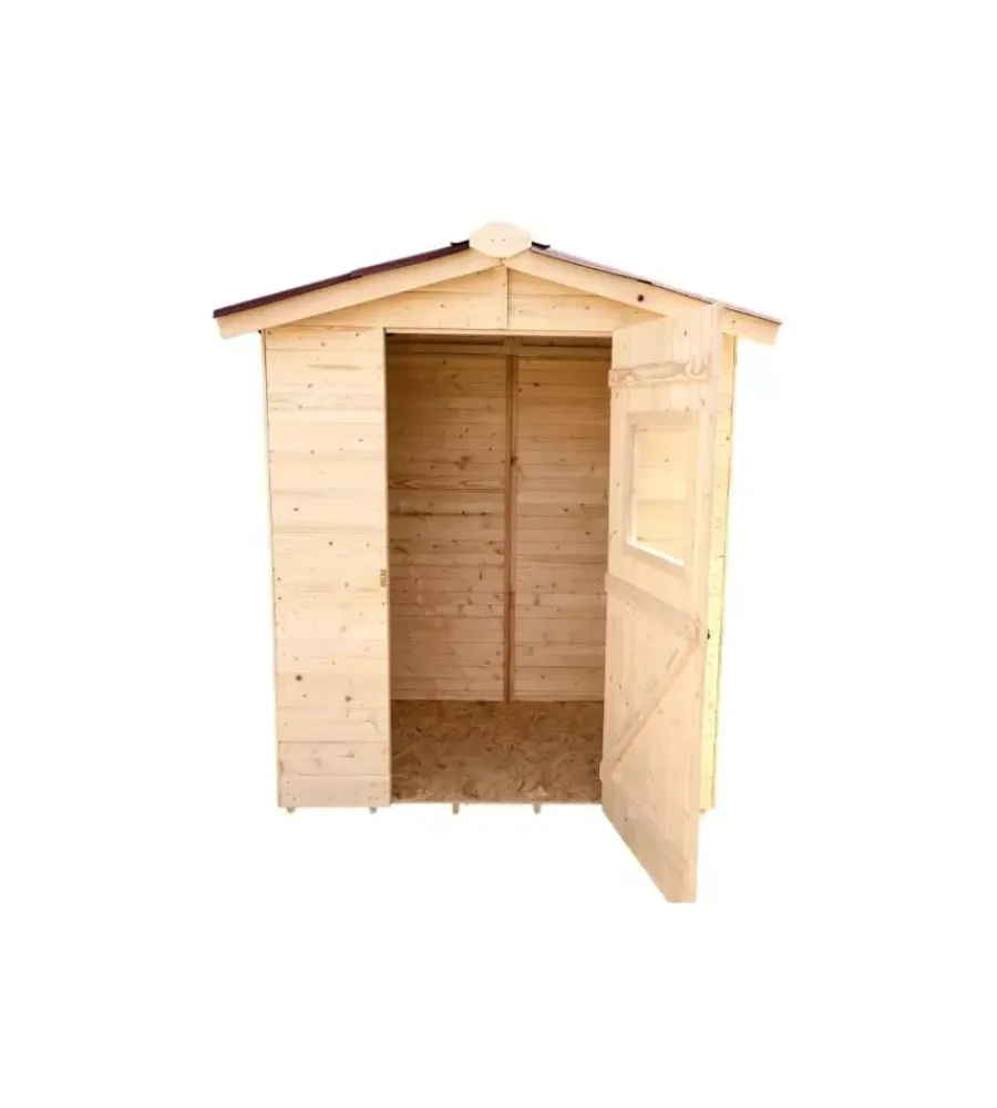 Casetta in legno da giardino "eden" in abete massello 180x145x204 cm Casette Da Giardino