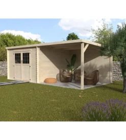 New Casetta in legno da giardino decor et jardin "eden" in abete bianco nordico 610x301x209 cm Casette Da Giardino