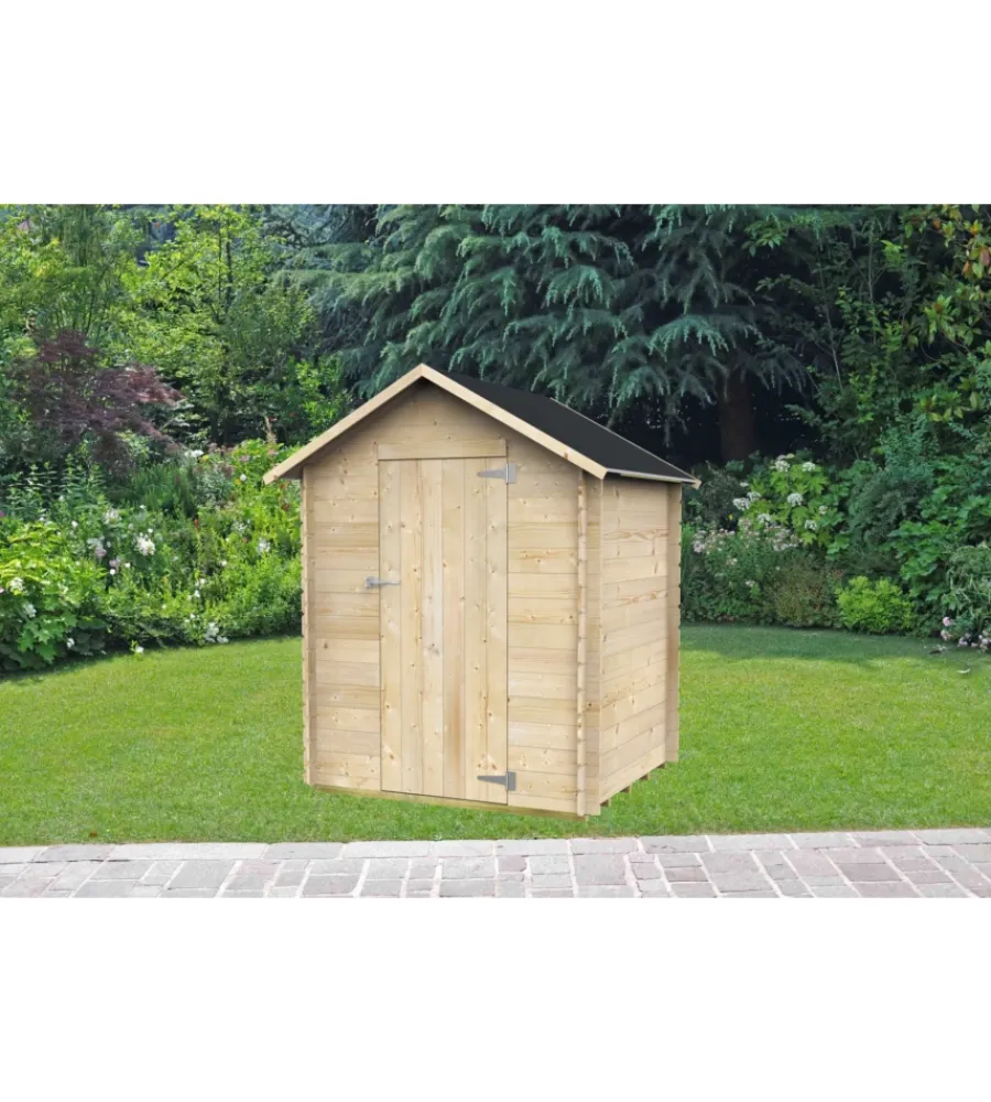 Alce Casette Da Giardino|Casetta in legno da giardino "marcella" in abete 146x130cm