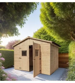 Clearance Casetta in legno da giardino "eden" in abete rosso massiccio 300x220x226 cm Casette Da Giardino