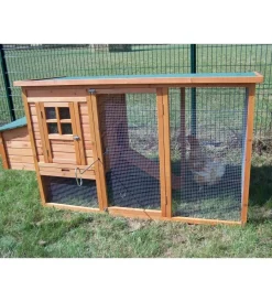 Recinzione X Animali-Habrita Casetta pollaio per galline in legno "po 2070" 198x75x103 cm