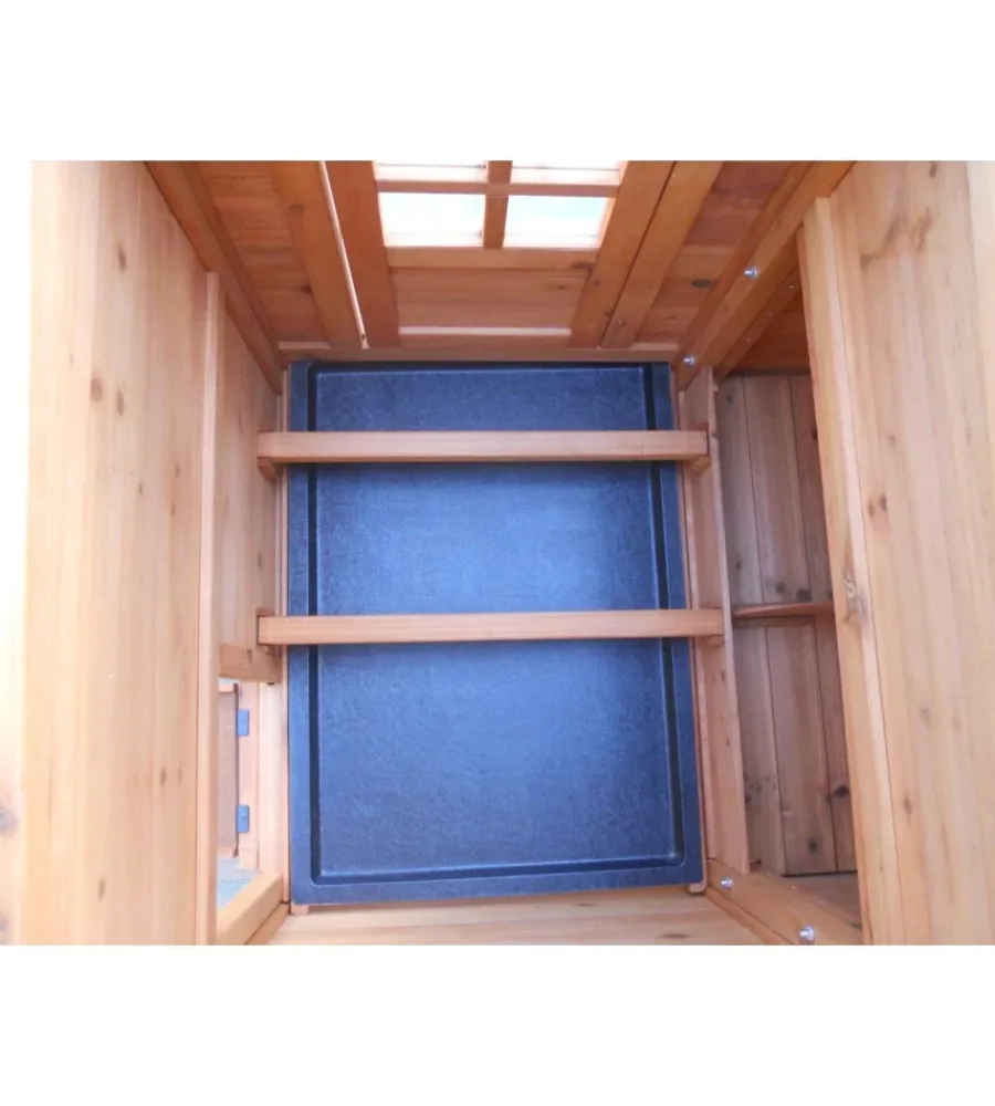 Recinzione X Animali-Habrita Casetta pollaio per galline in legno "po 2070" 198x75x103 cm