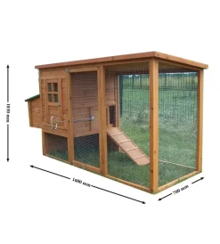Recinzione X Animali-Habrita Casetta pollaio per galline in legno