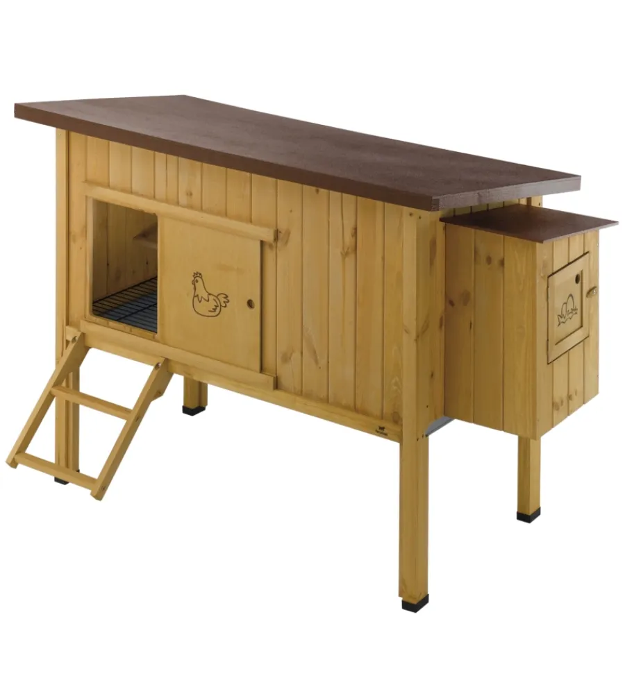 New Casetta pollaio per galline in legno "hen house 30", 162x100x110 cm - Gabbie Per Uccelli
