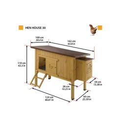New Casetta pollaio per galline in legno