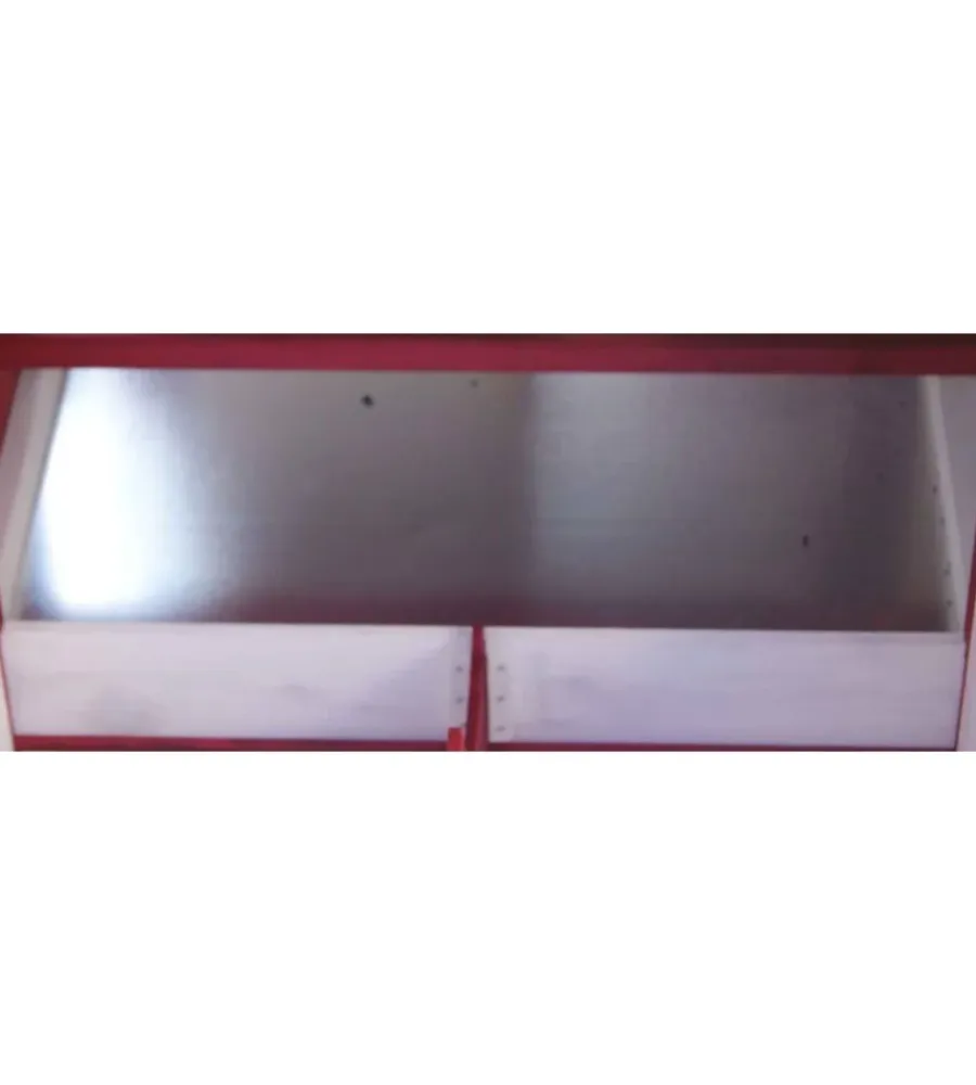 Recinzione X Animali-Habrita Casetta pollaio per galline in legno "po 1562" rosso e bianco 152x62x92 cm