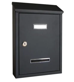 Alubox Ferramenta Per Esterno|Cassetta postale "prima maxi" con tettuccio colore grigio scuro