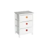 Cassettiere- Cassettiera 3 cassetti con bottini in legno armonia 40x29x58 cm
