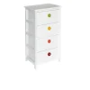 New Cassettiera 4 cassetti con bottini in legno armonia 40x29x73 cm Cassettiere