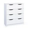 Cassettiere- Cassettiera bianca con 8 cassetti, 80x40x91 cm
