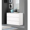 Cassettiere- Cassettiera "giotto" 3 cassetti bianco graffiato, 105x45x75 cm