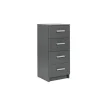 Discount Cassettiera grigia con 4 cassetti, 41,2x40x91,5 cm Cassettiere