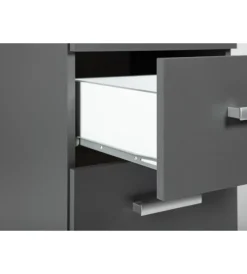 Discount Cassettiera grigia con 4 cassetti, 41,2x40x91,5 cm Cassettiere
