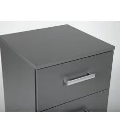 Discount Cassettiera grigia con 4 cassetti, 41,2x40x91,5 cm Cassettiere