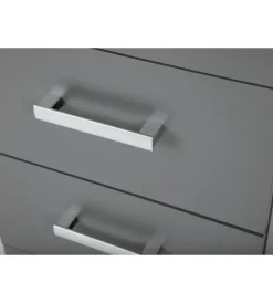 Discount Cassettiera grigia con 4 cassetti, 41,2x40x91,5 cm Cassettiere