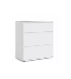 Cassettiere- Cassettiera "nova" con 3 cassetti bianca, 76x83x40 cm