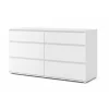 Cassettiere- Cassettiera "nova" con 6 cassetti bianca, 153x83x50 cm